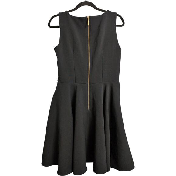 Closet London Black Sleeveless Fit and Flare Pleated Skirt Dress Size 10 - Picture 5 of 11